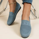 Sapatos leves sem atacadores para senhora, com malha respirável