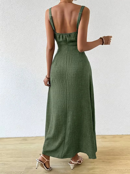 Robe portefeuille à fines bretelles