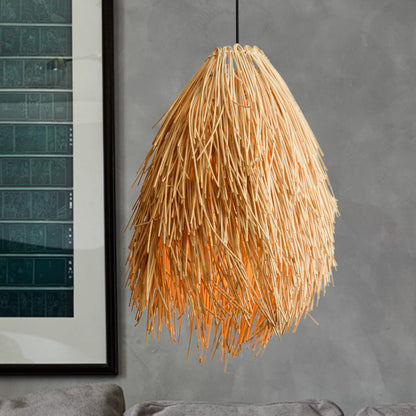 BambooLuxe Pendant Light - Natural Rattan Atmosphere for Any Interior