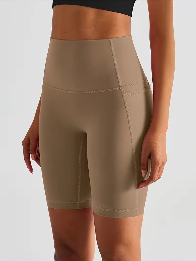 High-Waisted Sports Shorts