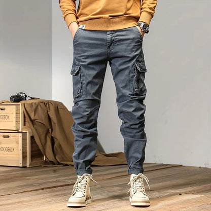 Calças jogger cargo elegantes para homem