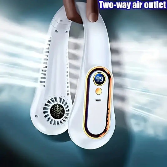 Ventilador de cuello portátil USB con enfriamiento de 360°
