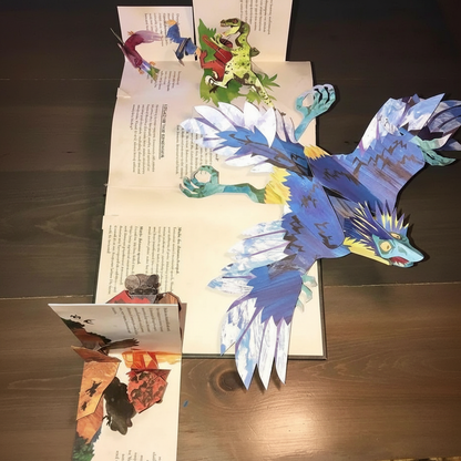 Libro pop-up 3D sui dinosauri con pagine interattive per l’educazione dei bambini