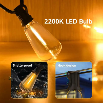 LumiRain - Guirnalda de luces LED impermeable