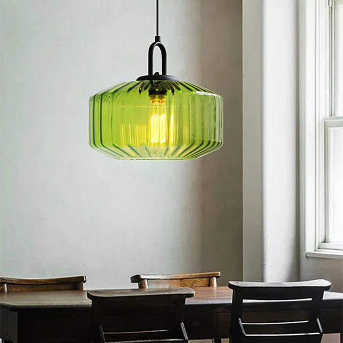 Candeeiro suspenso retro em vidro, ao estilo loft nórdico