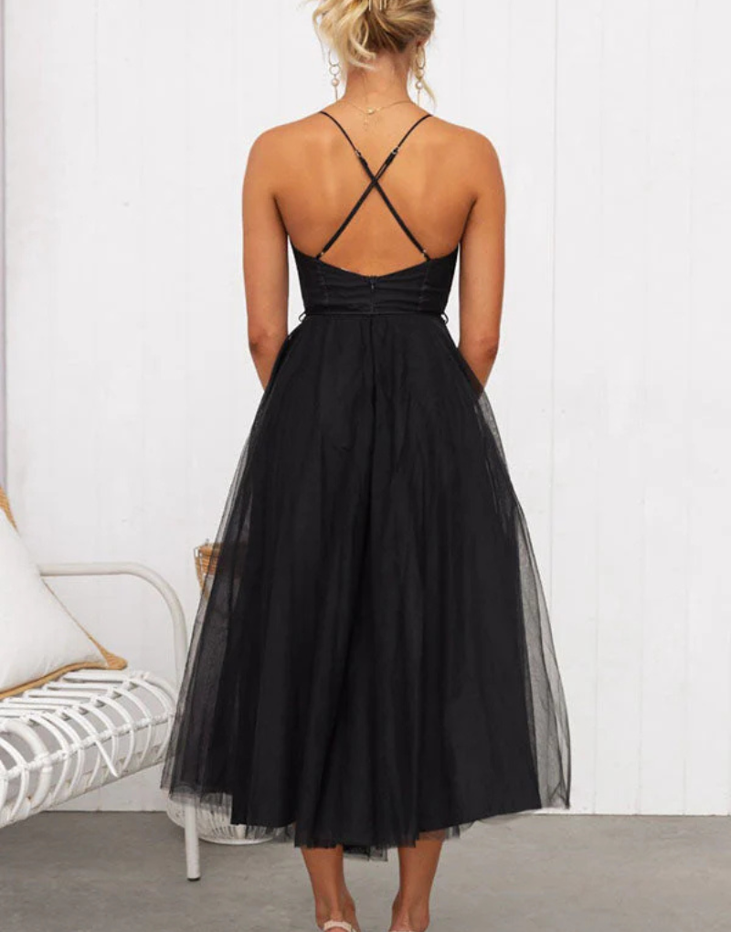 Sleeveless Maxi Dress with V-Neck