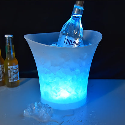 Secchiello per il ghiaccio illuminato con LED da 5L – Perfetto per champagne e birra