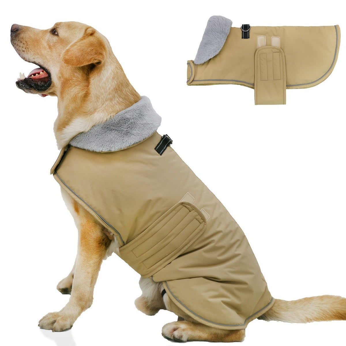 Cappotto per cani con fodera calda, adatto a diverse razze e ideale per l'inverno