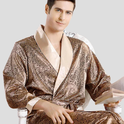 Satin Kimono Bathrobe for Men