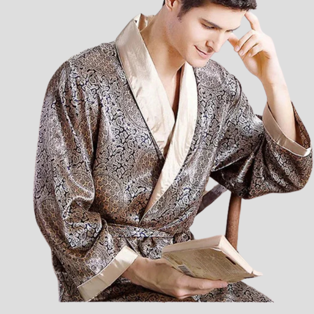 Satin Kimono Bathrobe for Men