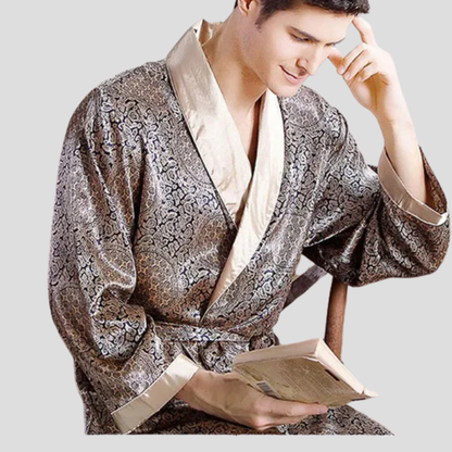 Satin Kimono Bathrobe for Men