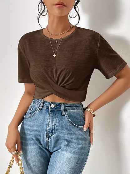 T-shirt avec détail torsadé