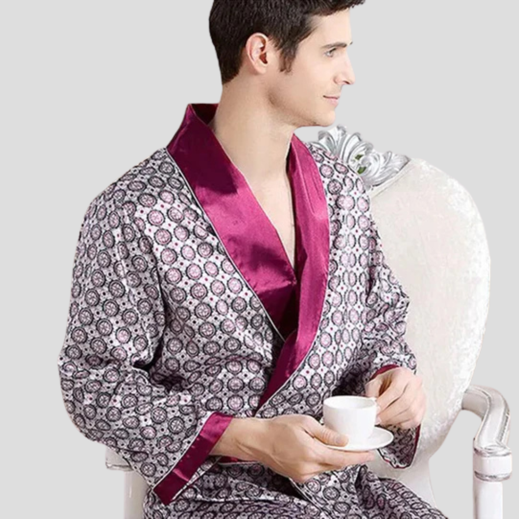 Satin Kimono Bathrobe for Men