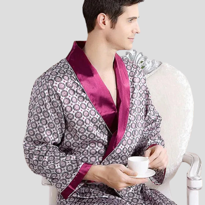 Satin Kimono Bathrobe for Men
