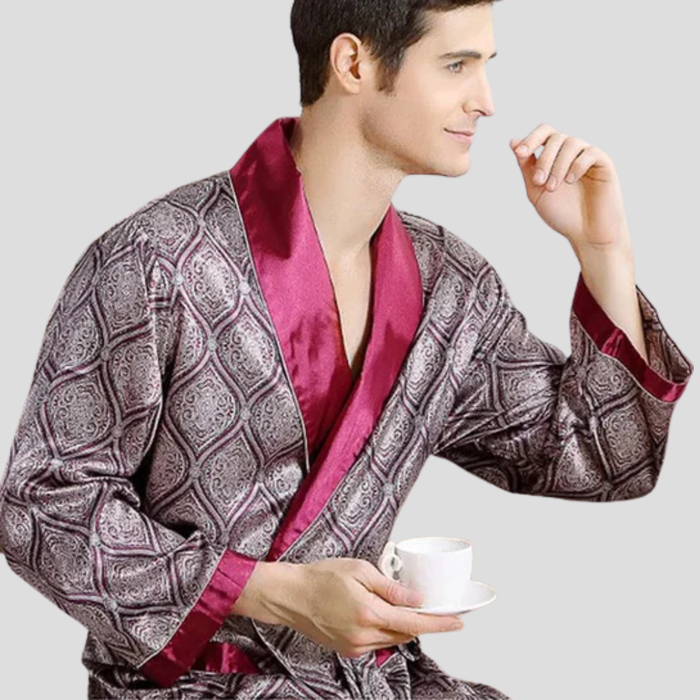 Satin Kimono Bathrobe for Men
