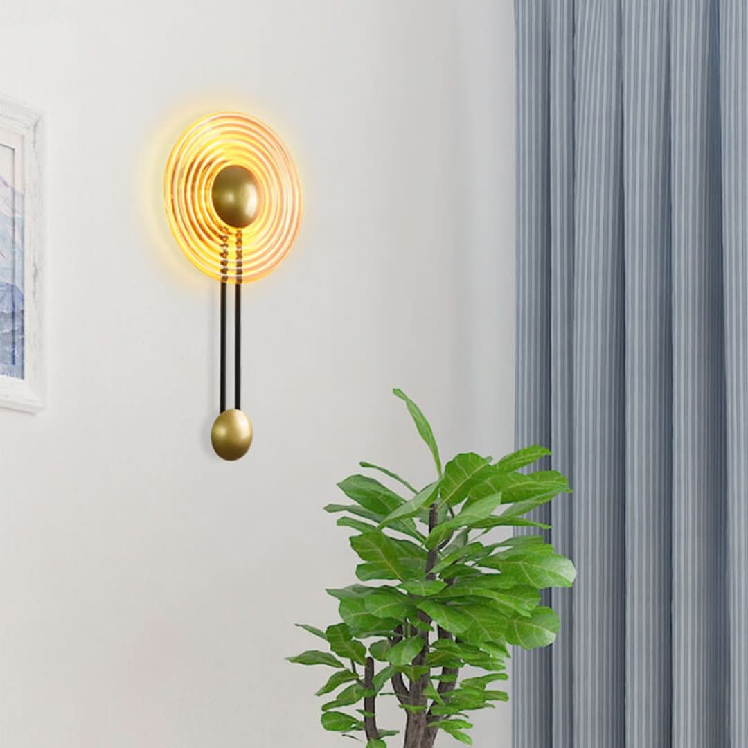 LuxLight - Modern 1-Light Circular LED Wall Lamp with Arm
