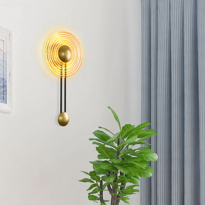 LuxLight - Modern 1-Light Circular LED Wall Lamp with Arm