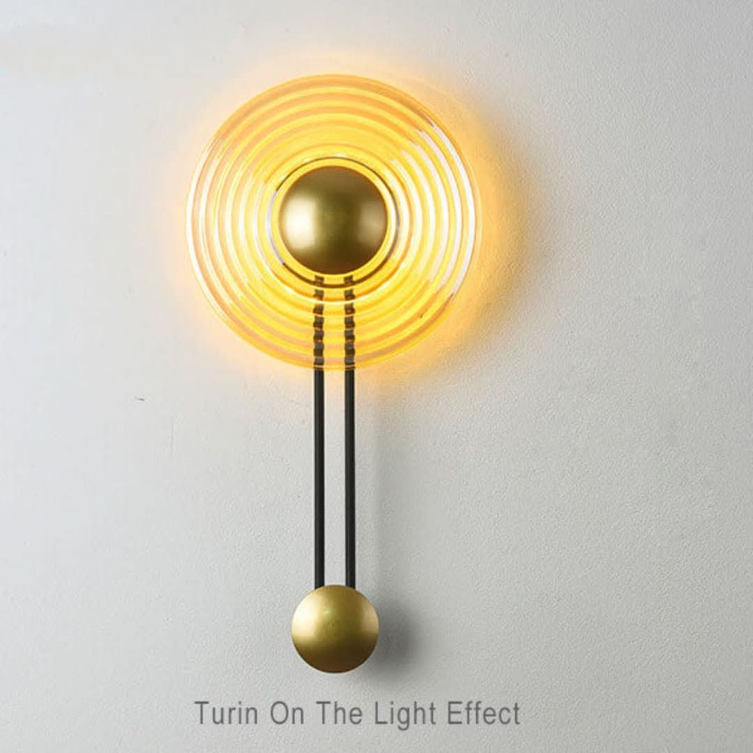 LuxLight - Modern 1-Light Circular LED Wall Lamp with Arm