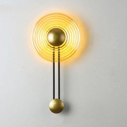 LuxLight - Modern 1-Light Circular LED Wall Lamp with Arm