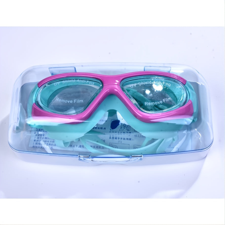 Occhialini da nuoto per bambini con montatura ampia - comodi e antiappannamento, per divertirsi in acqua