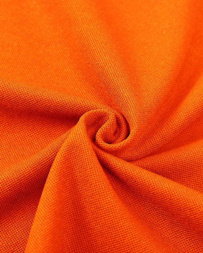 Orange Polo Shirt with Contrasting Finish for Men