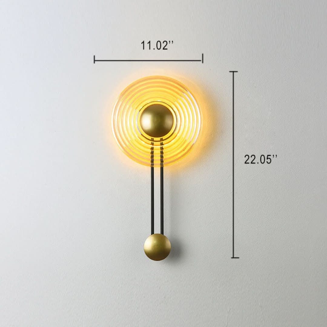 LuxLight - Modern 1-Light Circular LED Wall Lamp with Arm