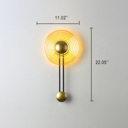 LuxLight - Modern 1-Light Circular LED Wall Lamp with Arm