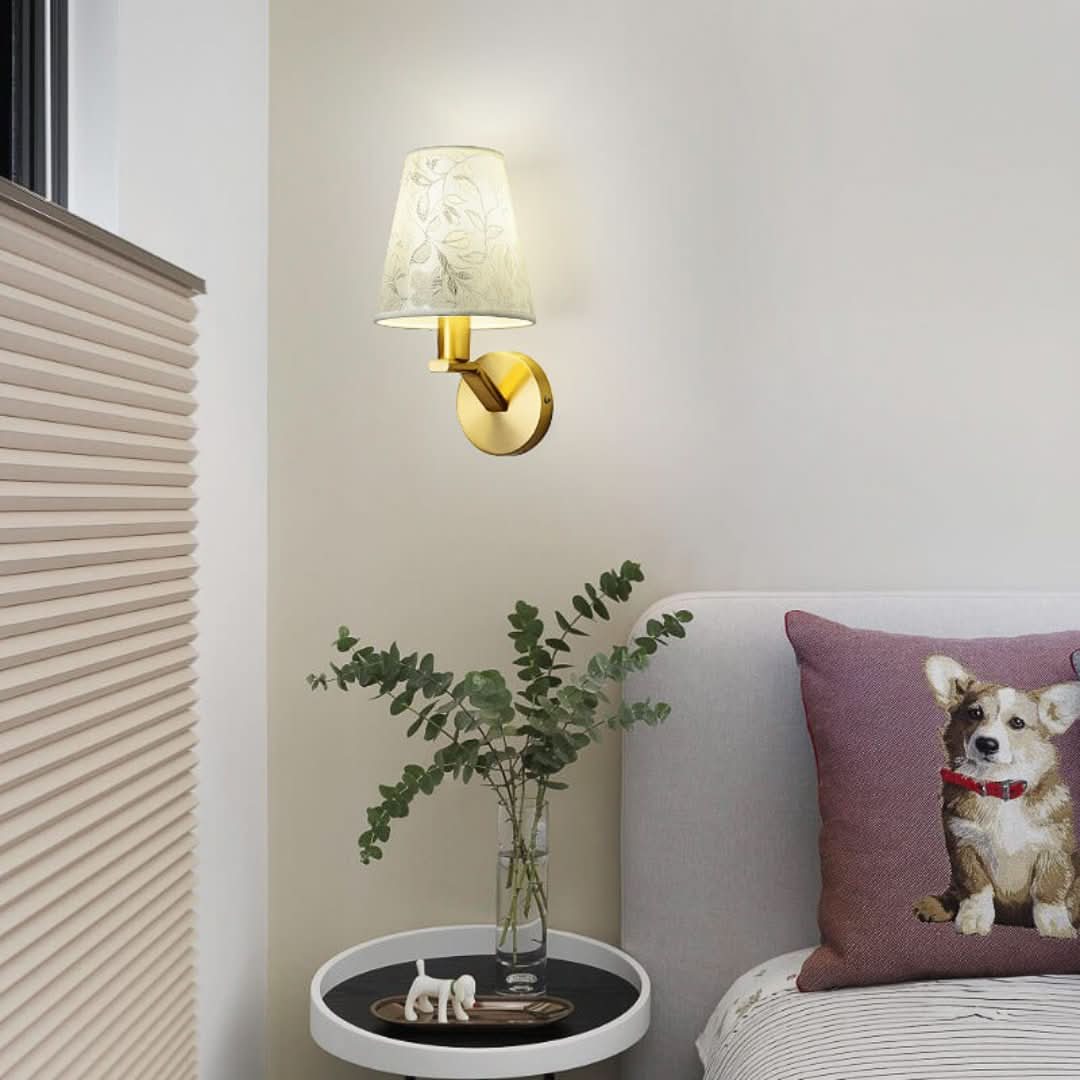 LichtBloeier - moderne vegglampe med stoffskjerm