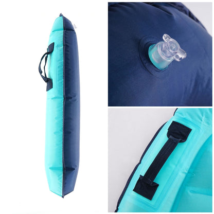 Opblaasbare surfplank om mee te trappen voor het zwembad en het strand, met handgrepen
