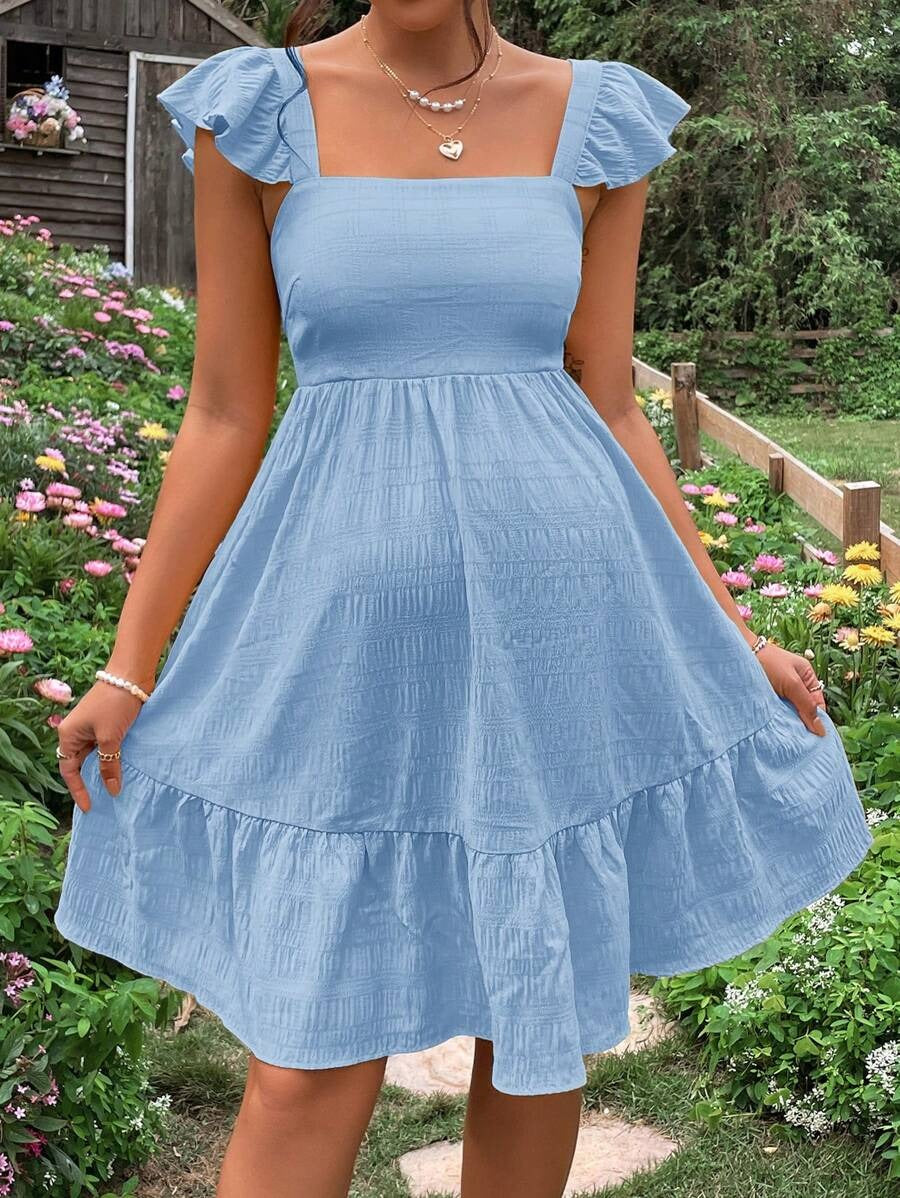 Ribbed Maternity Dress with Open Back and Bow Detail