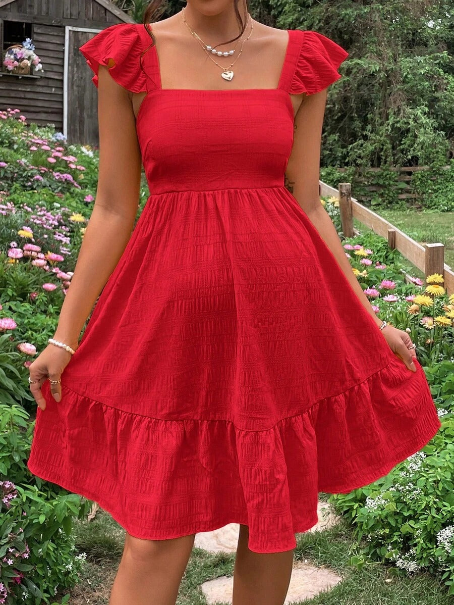 Ribbed Maternity Dress with Open Back and Bow Detail