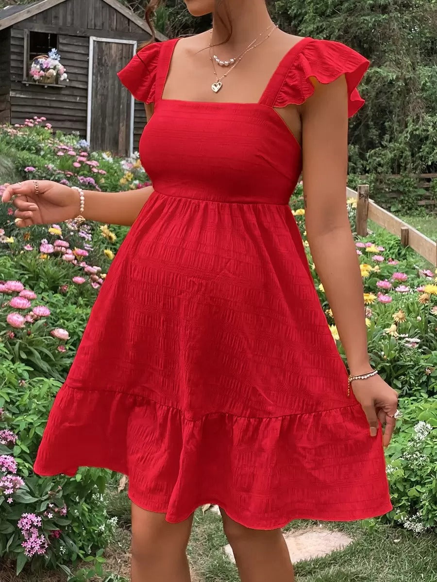 Ribbed Maternity Dress with Open Back and Bow Detail