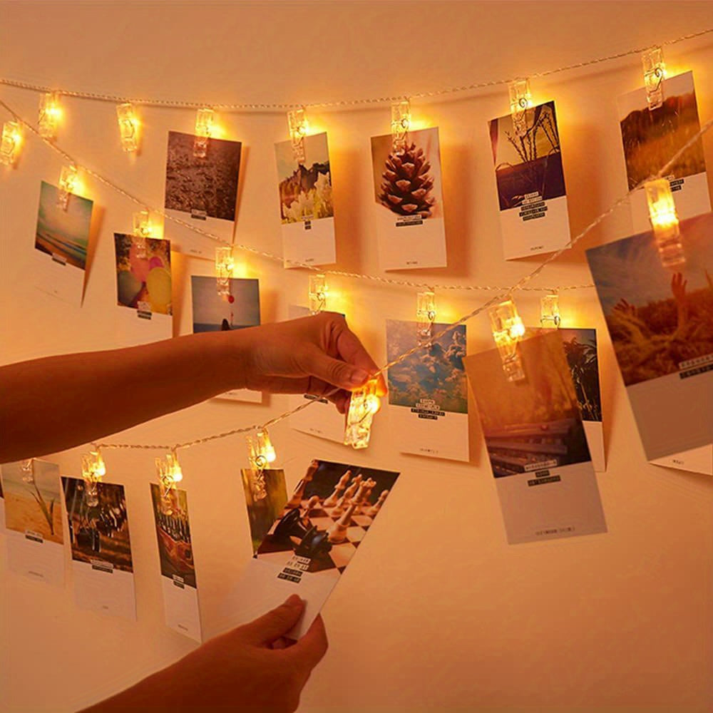 Lampada LED per foto ClipGlow - Magiche lucine con mollette per foto