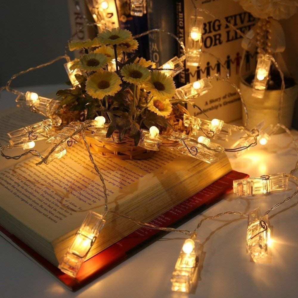 Lampada LED per foto ClipGlow - Magiche lucine con mollette per foto
