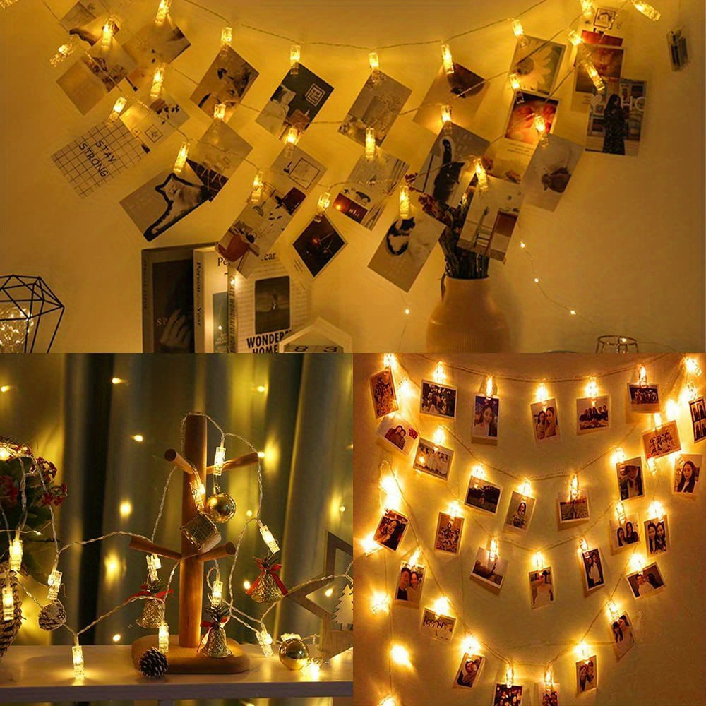 Lampada LED per foto ClipGlow - Magiche lucine con mollette per foto