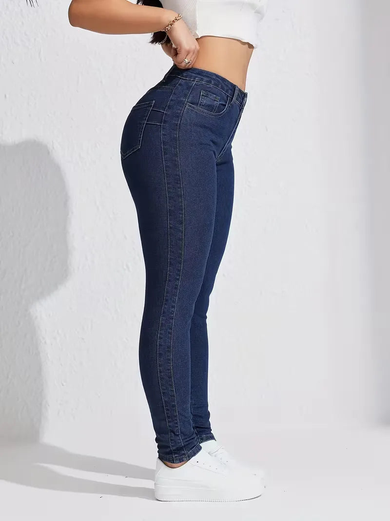 Jean skinny taille haute