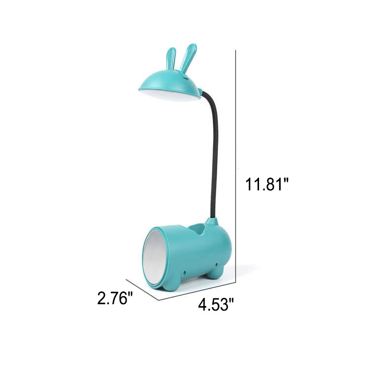 LED desk lamp with rabbit design and pen holder – Touch and dimmable