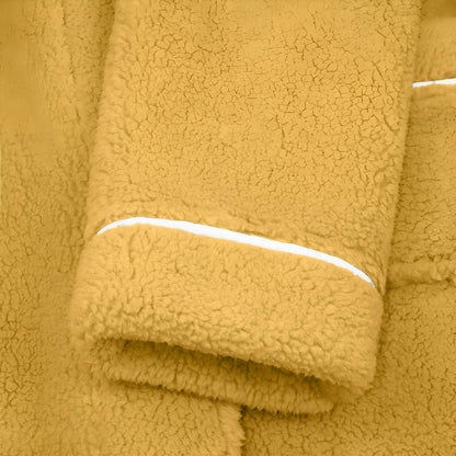 Luxury Coral Fleece Flannel Bathrobe