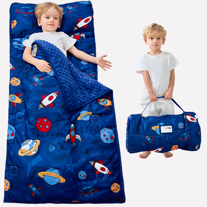Toddler Nap Mat with Pillow and Blanket