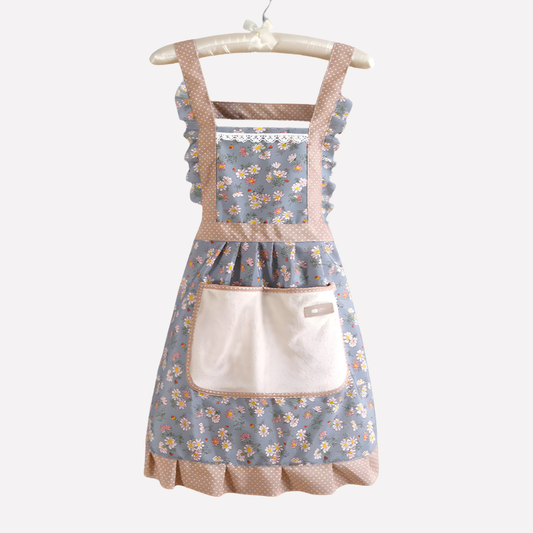 Delantal de cocina floral