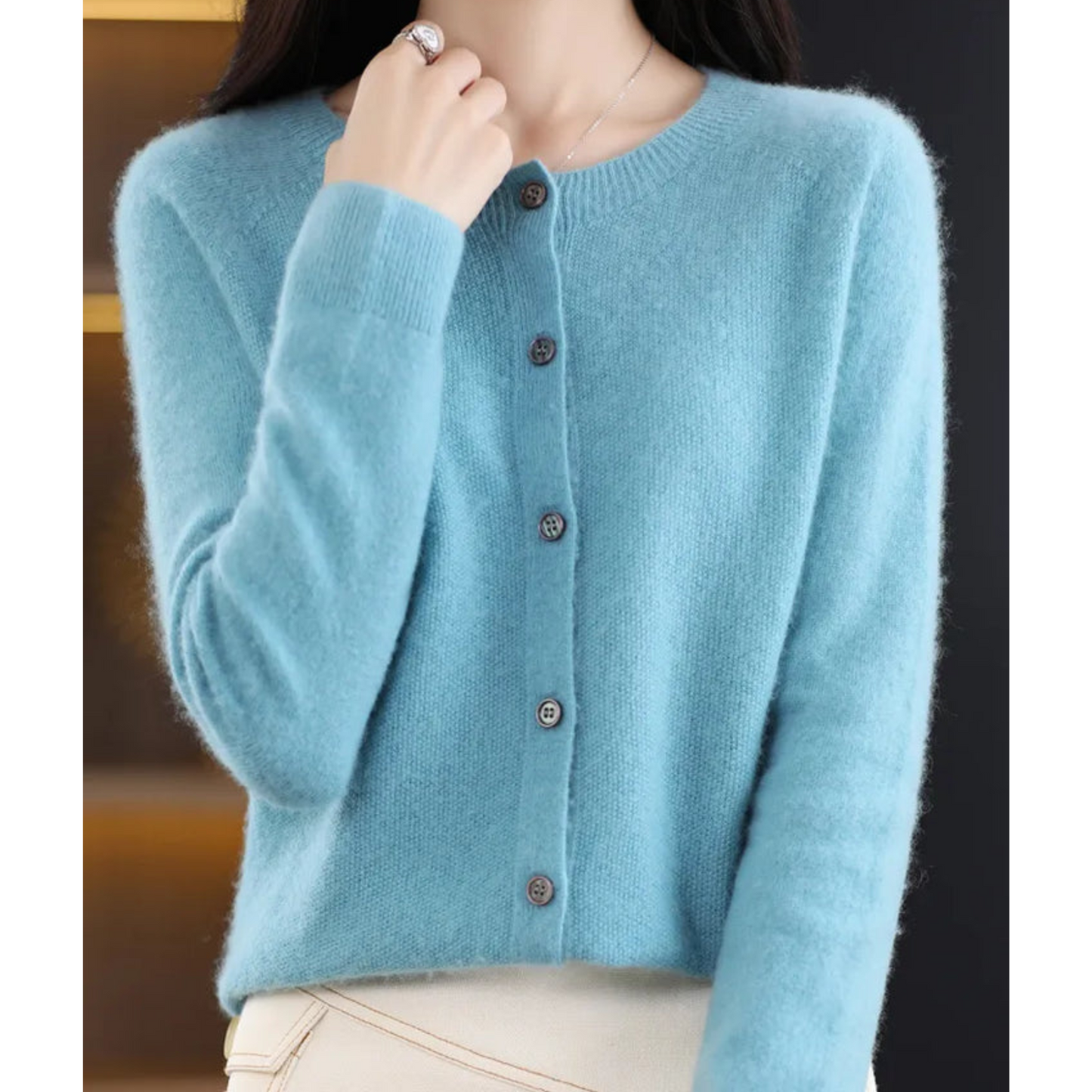 Merino Wool Cashmere Jumper - Marbel