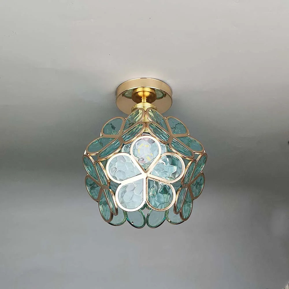 Ceiling Lamp with Flower-Shaped Glass Design for Warm and Stylish Indoor Lighting