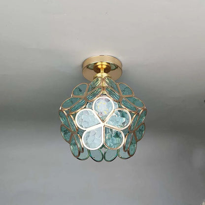 Ceiling Lamp with Flower-Shaped Glass Design for Warm and Stylish Indoor Lighting