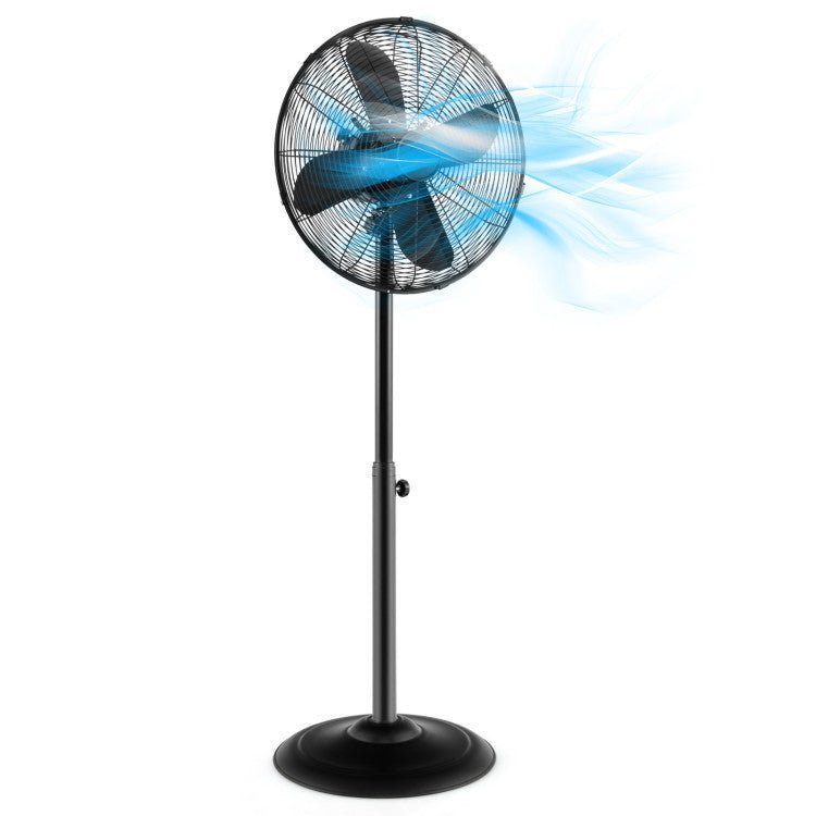 16" Oscillating Adjustable Floor Fan with 3 Speeds