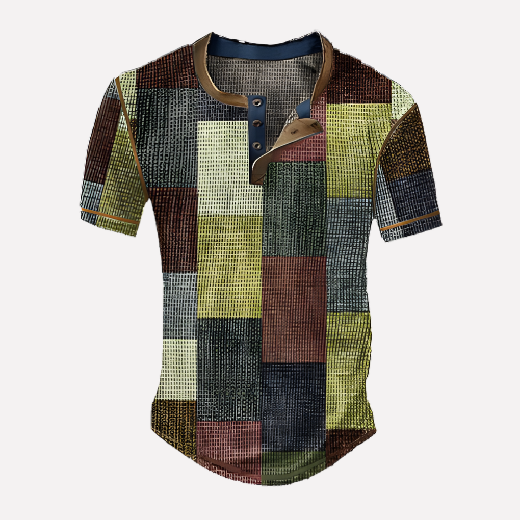 Men's Waffle Knit Casual T-shirt