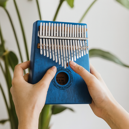 Kalimba com 17 teclas de madeira para relaxar e desfrutar de música