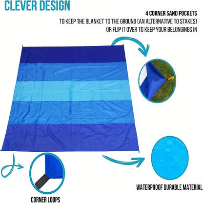 Extra Large Waterproof Beach Blanket - Lightweight and Ideal for Outdoor Use