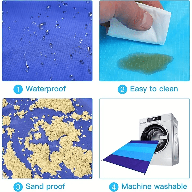 Extra Large Waterproof Beach Blanket - Lightweight and Ideal for Outdoor Use