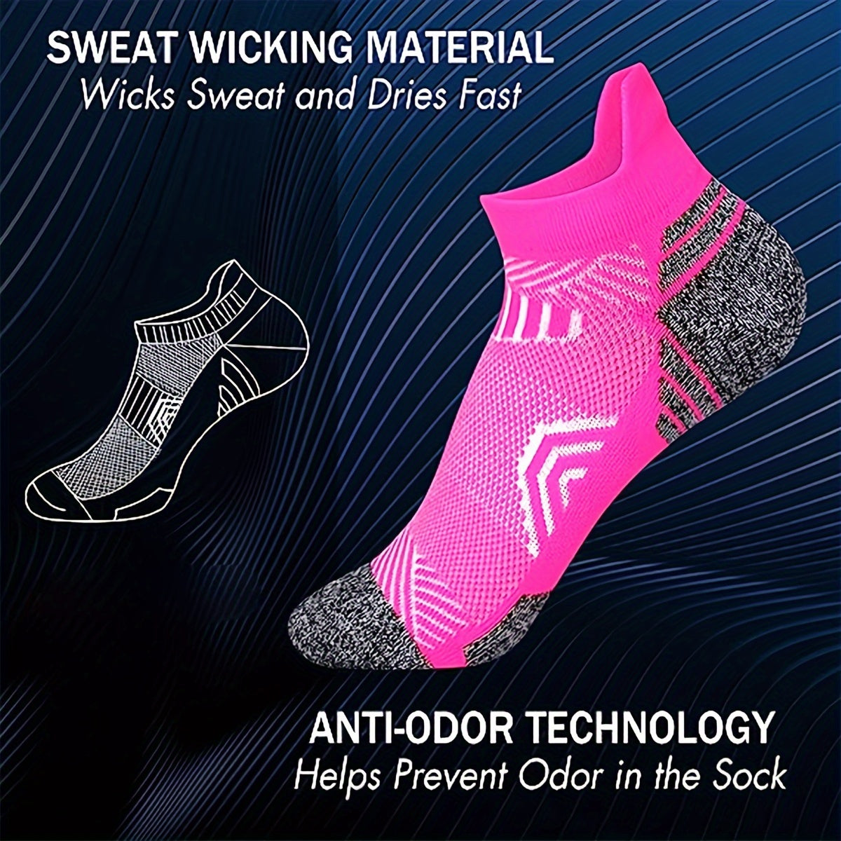 Chaussettes de sport de compression pour femme – Respirantes et confortables pour les activités et le quotidien