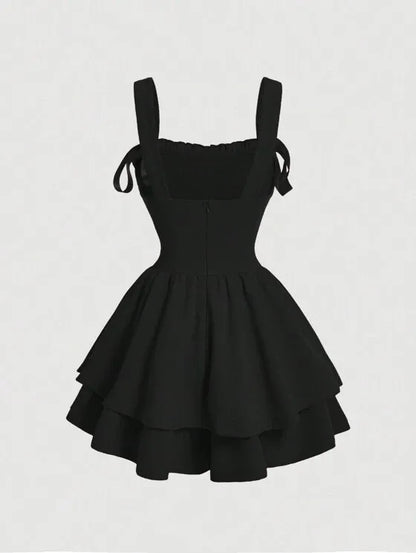 Robe unie avec ceinture